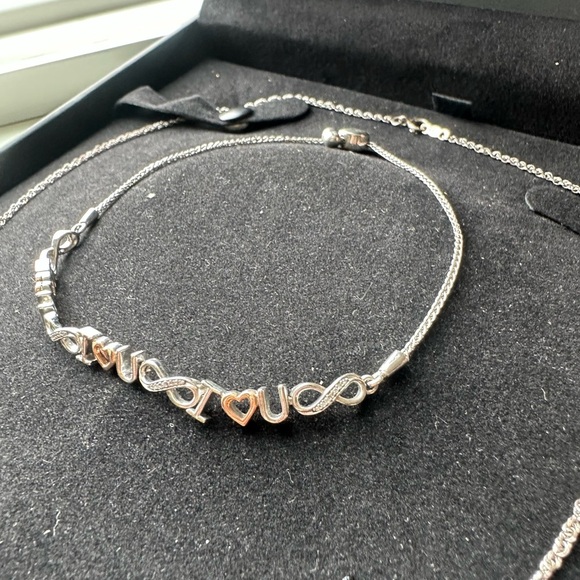 Zales 1/20 CT. T.W. Diamond "I Heart U" and Infinity Bolo Bracelet - Picture 11 of 11